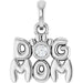 Ladies Natural Diamond Dog Mom Pendant (I1, G-H) — Sterling Silver