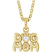 Ladies Natural Diamond Dog Mom Necklace (I1, G-H) — 14K Yellow Gold