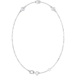Lab-Grown Diamond Bezel-Set Link Bracelet