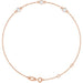 Ladies Natural Diamond Bezel-Set 3-Stone 6 1/2-7 1/ Bracelet (I1, G-H) — 14K Rose Gold