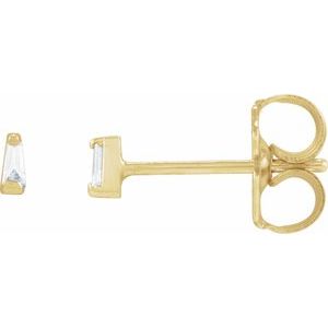 Ladies Natural Diamond Channel-Set Earrings (Si2-Si3, Ghi) — 14K Yellow Gold