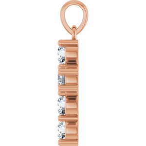 Lab-Grown Diamond Accented Cross Pendant - Style R50077