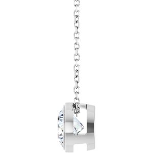 Lab-Grown Diamond Solitaire Bezel-Set Necklace