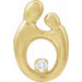 Ladies Natural Diamond Mother and Child® Slide Pendant — 14K Yellow Gold