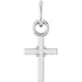 Ladies Natural Diamond Cross Pendant (I1, G-H) — Sterling Silver
