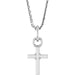 Ladies Natural Diamond Cross Necklace (I1, G-H) — 14K White Gold