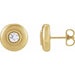 Ladies Natural Diamond Puffed Stud Earrings (I1, G-H) — 14K Yellow Gold