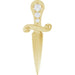 Ladies Natural Diamond Dagger Pendant (I1, G-H) — 14K Yellow Gold