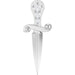 Ladies Natural Diamond Dagger Pendant (I1, G-H) — Sterling Silver