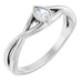 Ladies Natural Diamond Solitaire Ring (SI2-SI3, G-H) — 14K White Gold