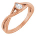 Ladies Natural Diamond Solitaire Ring (SI2-SI3, G-H) — 14K Rose Gold