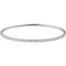 Ladies Natural Diamond Flexible Bangle Bracelet (I1, G-H) — 14K White Gold