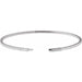 Lab-Grown Diamond Half Accented Flexible Bangle Bracelet