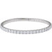 Lab-Grown Diamond Half Accented Flexible Bangle Bracelet