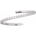 Lab-Grown Diamond Half Accented Flexible Bangle Bracelet