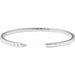 Lab-Grown Diamond Half Accented Flexible Bangle Bracelet