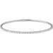 Ladies Natural Diamond Flexible Bangle Bracelet (I1, G-H) — 14K White Gold