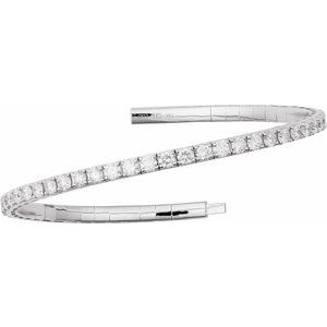 Lab-Grown Diamond Fully Accented Flexible Bangle Bracelet