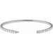 Lab-Grown Diamond Fully Accented Flexible Bangle Bracelet