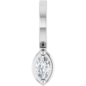 Ladies Natural Diamond Pendant (I1, Ghi) — Sterling Silver