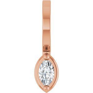 Ladies Natural Diamond Pendant (I1, Ghi) — 14K Rose Gold