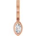 Ladies Natural Diamond Pendant (I1, Ghi) — 14K Rose Gold
