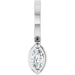Ladies Natural Diamond Pendant (I1, Ghi) — Sterling Silver