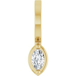Ladies Natural Diamond Pendant (I1, Ghi) — 14K Yellow Gold