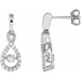 Ladies Natural Mystara Diamonds® Infinity-Inspired Earrings — 14K White Gold