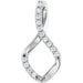 Ladies Natural Diamond Freeform Pendant (Si2-Si3, G-H) — Platinum