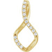 Ladies Natural Diamond Freeform Pendant (I1, G-H) — 14K Yellow Gold