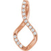 Ladies Natural Diamond Freeform Pendant (I1, G-H) — 14K Rose Gold