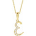Ladies Natural Diamond Initial E Necklace (I1, G-H) — 14K Yellow Gold