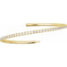 Lab-Grown Diamond Half Accented Flexible Bangle Bracelet