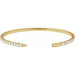 Lab-Grown Diamond Fully Accented Flexible Bangle Bracelet