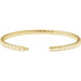 Lab-Grown Diamond Half Accented Flexible Bangle Bracelet