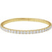 Lab-Grown Diamond Half Accented Flexible Bangle Bracelet