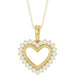 Ladies Natural Diamond Heart Necklace (Si2-Si3, G-H) — 14K Yellow Gold
