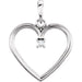 Ladies Natural Diamond Heart Pendant (I1, G-H) — Sterling Silver
