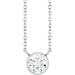 Lab-Grown Diamond Bezel-Set Solitaire Necklace - Style 88144