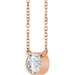 Lab-Grown Diamond Bezel-Set Solitaire Necklace - Style 88144