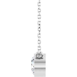 Lab-Grown Diamond Bezel-Set Solitaire Necklace - Style 88144