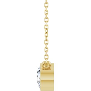 Lab-Grown Diamond Bezel-Set Solitaire Necklace - Style 88144