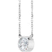 Lab-Grown Diamond Bezel-Set Solitaire Necklace - Style 88144