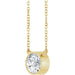 Lab-Grown Diamond Bezel-Set Solitaire Necklace - Style 88144