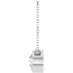 Lab-Grown Diamond Bezel-Set Solitaire Necklace - Style 88144