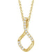 Ladies Natural Diamond Freeform Necklace (I1, G-H) — 14K Yellow Gold