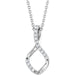 Ladies Natural Diamond Freeform Necklace (I1, G-H) — Sterling Silver