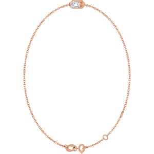 Lab-Grown Diamond Bezel-Set Link Bracelet