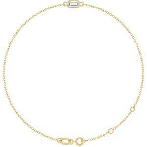 Ladies Natural Diamond 6 1/2-7 1/ Bracelet (Si1, Ghi) — 14K Yellow Gold